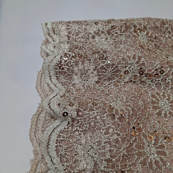 R&M Richards PLUS 14W EMPIRE Stretch Lace Satin Cocktail Party Dress Champagne - Picture 15 of 16